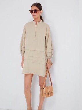 Tuckernuck Pomander Place Chelsea Dress in tan NWT S